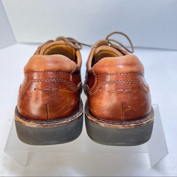 Ecco Men's Brown Leather Lace Up Oxford Shoes Size 43 US 9/9.5 Arch Support Work - Picture 5 of 8